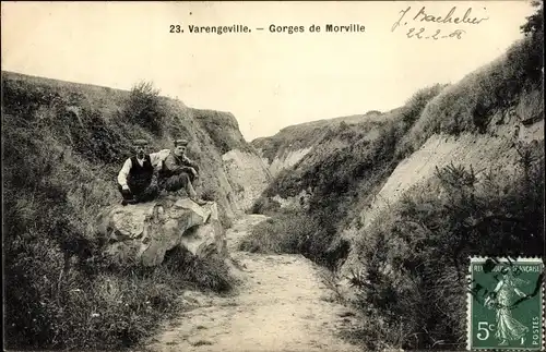 Ak Varengeville sur Mer Seine Maritime, Gorges de Morville