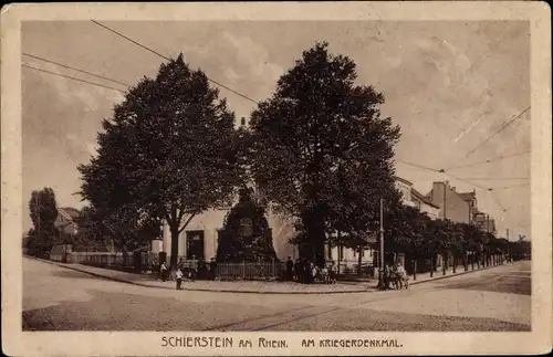 Ak Schierstein Wiesbaden in Hessen, Kriegerdenkmal