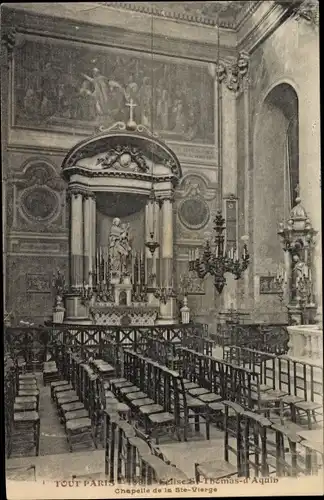 Ak Paris VII., Eglise St. Thomas d'Aquin, Chapelle de la Sainte Vierge, Innenansicht