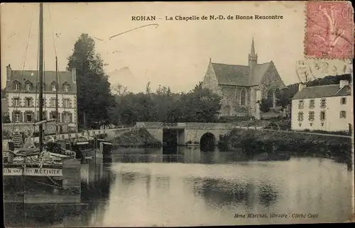 Ak Rohan Morbihan, La Chapelle Notre Dame de Bonne Rencontre