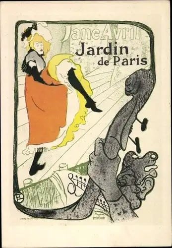 Künstler Ak de Toulouse Lautrec, Henri, Jane Avril, Jardin de Paris