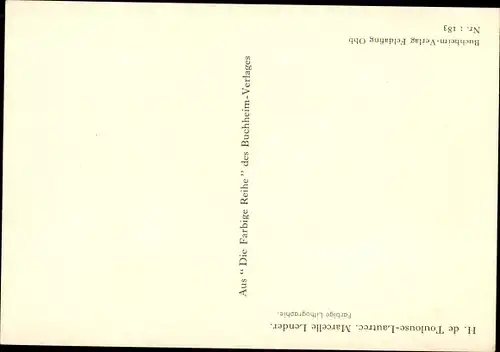 Künstler Ak de Toulouse Lautrec, Henri, Marcelle Lender