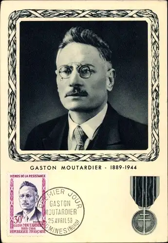 Maximum Ak Gaston Moutardier 1889-1944, Organisateur de la Résistance PTT