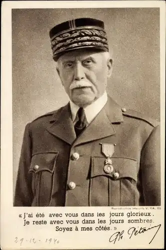 Ak Philippe Pétain, Le Maréchal de France