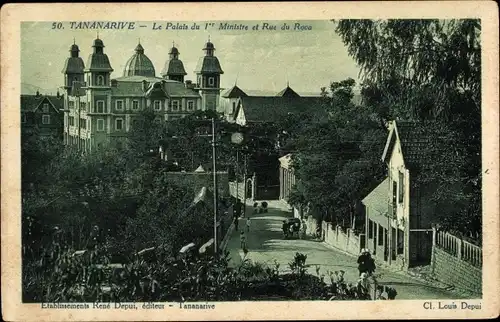 Ak Tananarive Madagaskar, Le Palais du 1er Ministre, Rue du Roca