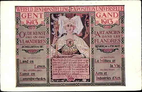 Ak Gand Gent Ostflandern, Weltausstellung 1913, L'Art Ancien dans les Flandres, Gemälde