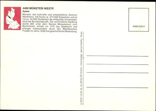 Ak Münster in Westfalen, Aasee, Segelboot