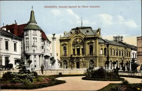 Ak Szabadka Subotica Serbien, Nemzeti Kaszino es Varosi berpalota