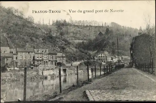 Ak Prayon Trooz Wallonien Lüttich, Vue du grand pont de Navette