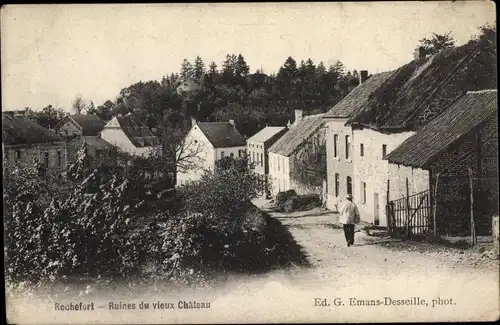 Ak Rochefort Wallonien Namur, Ruines du vieux chateau