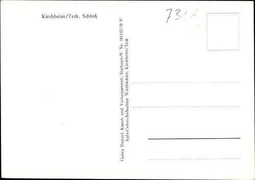 Ak Kirchheim unter Teck Baden Württemberg Schloss