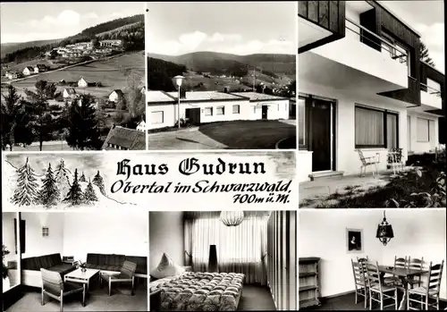 Ak Obertal Baiersbronn im Schwarzwald Haus Gudrun