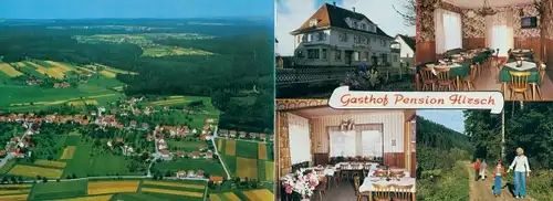 Ak Oberkollbach Oberreichenbach im Schwarzwald, Fliegeraufnahme, Gasthof Pension Hirsch