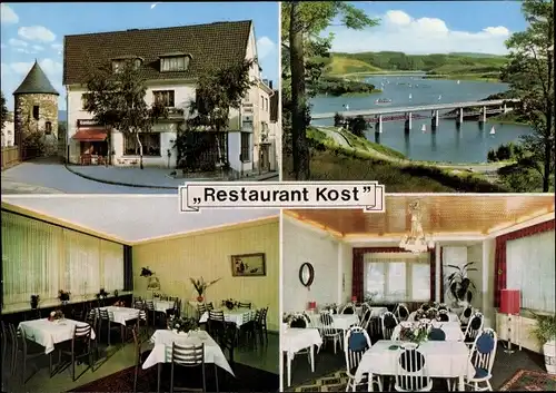 Ak Attendorn im Sauerland, Restaurant Kost, Ennester Str. 26, Brücke