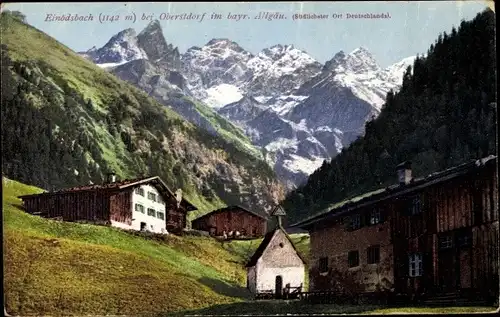 Ak Oberstdorf, Einödsbach im bayrischen Allgäu