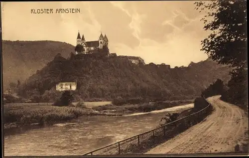 Ak Obernhof an der Lahn, Blick zum Kloster Arnstein