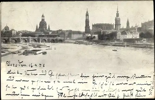 Ak Dresden Altstadt, Blick auf die Altstadt