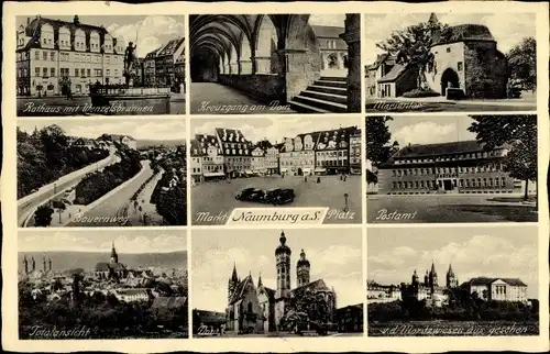 Ak Naumburg Saale, Postamt, Rathaus, Bauernweg, Dom