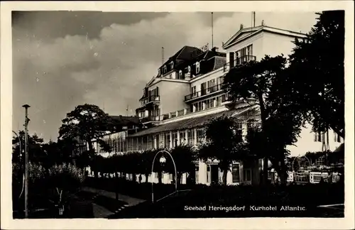 Ak Seebad Ostseebad Heringsdorf auf Usedom, Kurhotel Atlantic, Außenansicht