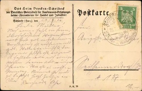 Künstler Ak Wagner, Richard, Schierke Wernigerode, Heim Brocken Scheideck