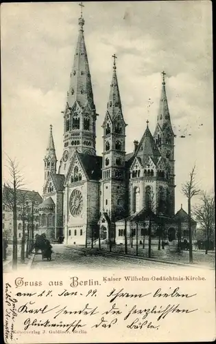 Ak Berlin Charlottenburg, Kaiser WIlhelm Gedächtniskirche