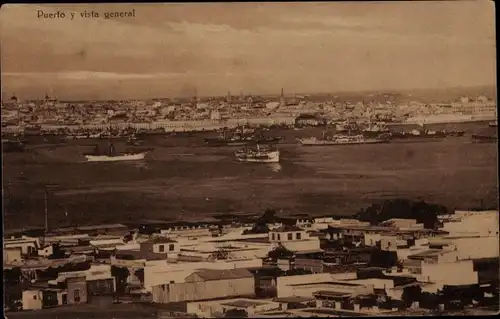 Ak Montevideo Uruguay, Puerto, Hafenpartie