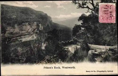 Ak Wentworth New South Wales Australien, Prince's Rock, Landschaft