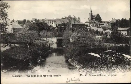 Ak Rochefort Wallonien Namur, Vue prise de la route de Jemelle