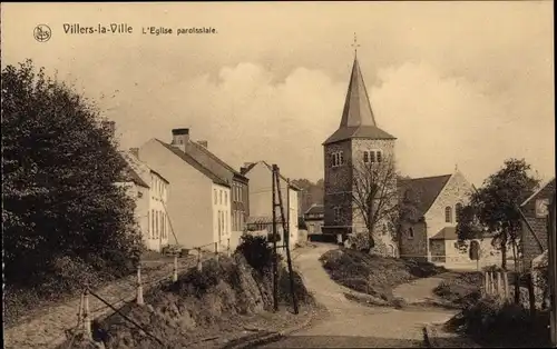 Ak Villers la Ville Wallonisch Brabant, Eglise paroissiale