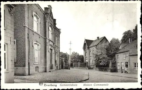 Ak Everberg Flämisch Brabant, Gemeentehuis, Maison Communale