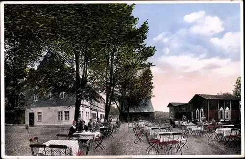 Ak Alberoda Aue im Erzgebirge Sachsen, Gasthaus Dürre Henne