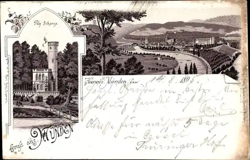 Vorläufer Litho Hann. Münden in Niedersachsen, Gesamtansicht, Tillyschanze