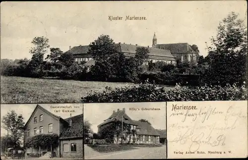 Ak Mariensee Neustadt am Rübenberge, Kloster Mariensee, Hölnys Geburtshaus, Gastwirtschaft