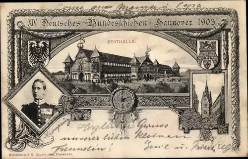 Ak Hannover in Niedersachsen, XIV. Deutsches Bundesschießen 1903, Kronprinz Wilhelm