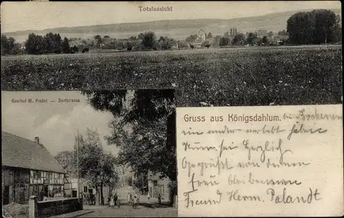 Ak Königsdahlum Bockenem Niedersachsen, Totalansicht, Dorfstraße, Gasthof