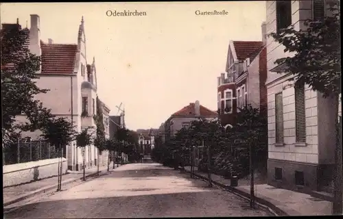 Ak Odenkirchen Mönchengladbach im Ruhrgebiet, Blick in die Gartenstraße