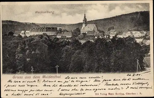 Ak Wechselburg in Sachsen, Gesamtansicht