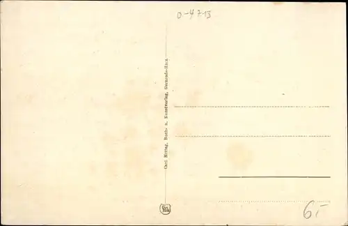 Ak Stolberg im Harz, Schloss in Umgebung vom Graben gesehen