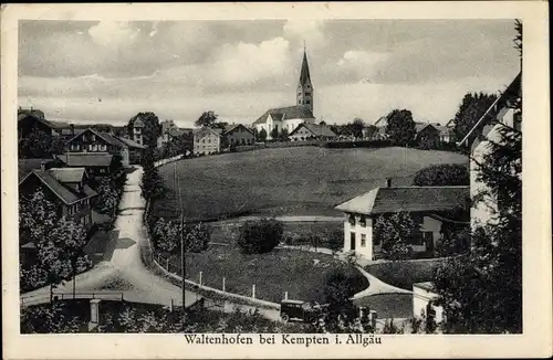 Ak Waltenhofen im Allgäu Schwaben, Stadt und Kirche