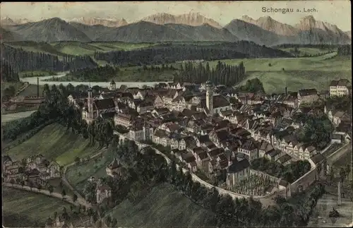 Ak Schongau in Oberbayern, Gesamtansicht
