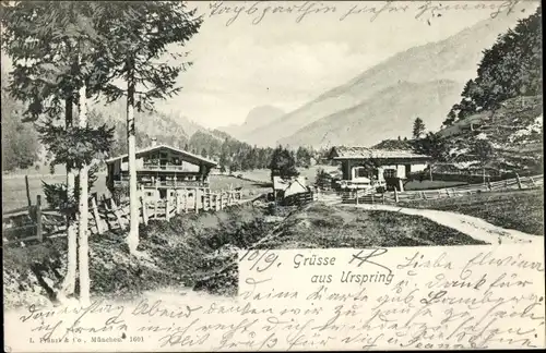 Ak Urspring Tirol, Gasthaus Ursprung
