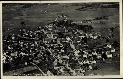 Ak Obergünzburg im Allgäu, Fliegeraufnahme
