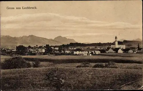 Ak Lechbruck am See Allgäu Schwaben, Panorama