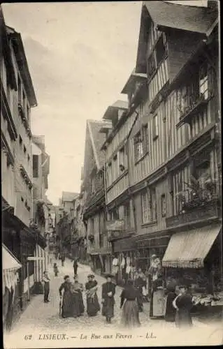 Ak Lisieux Calvados, La Rue aux Fevres