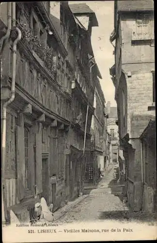 Ak Lisieux Calvados, Vieilles Maisons, rue de la Paix