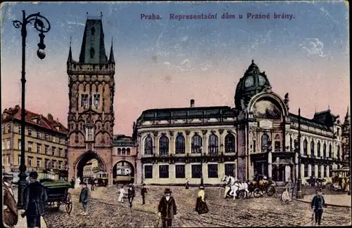 Ak Praha Prag, Representacni dum u Prasne brany