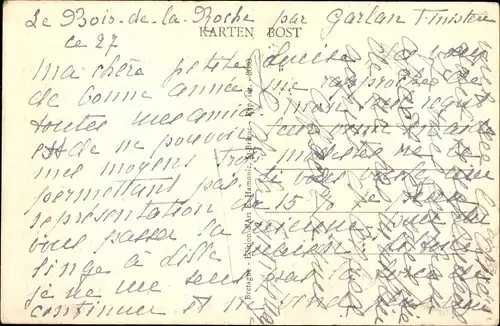 Ak Quimper Finistère, Rauchende Frau in bretonischer Tracht