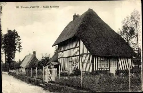 Ak Yvetot Seine Maritime, Maison Normande