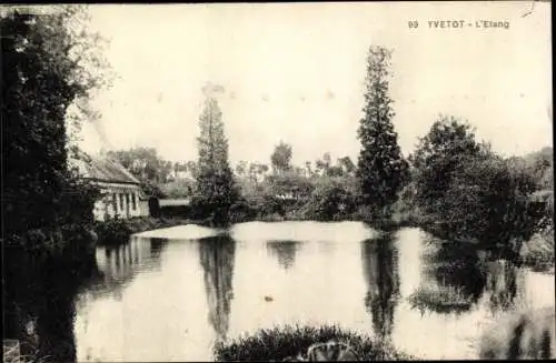 Ak Yvetot Seine Maritime, L'Etang