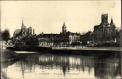Ak Amiens Somme, Vue prise du Port d'Aval